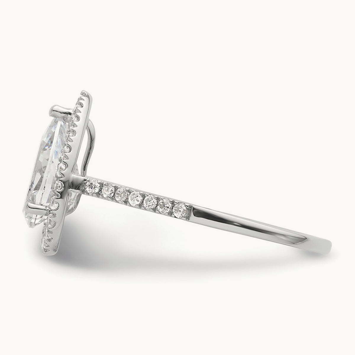 Pear Halo Semi-Mount Engagement Ring, 0.25 ct tw — 3/8 ct, 14K Two-Tone