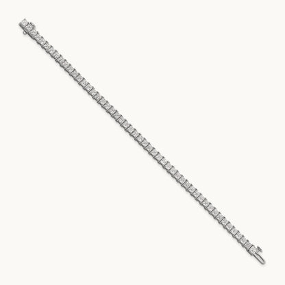 Princess Tennis Bracelet, 10.00 ct tw Lab-Grown Diamond — 14K White Gold