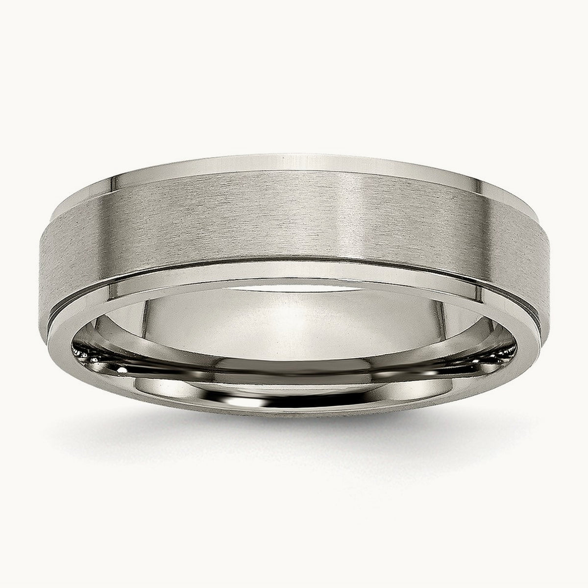 Brushed Center Ridged Edge Band — photo set (2)