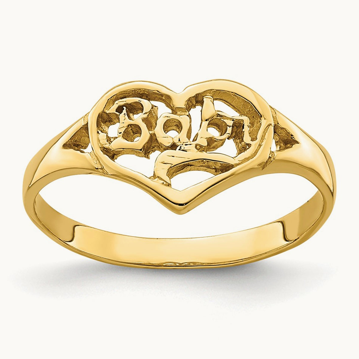 BABY Cut-out Heart Ring, 14K