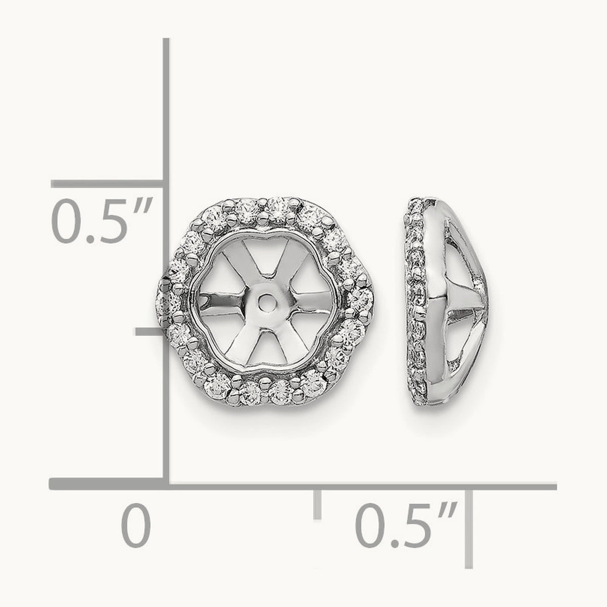 Earring Jacket, 0.25 ct tw Lab-Grown Diamond