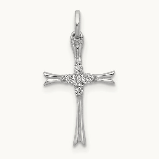 1/15ct. Diamond Cross Pendant — photo set