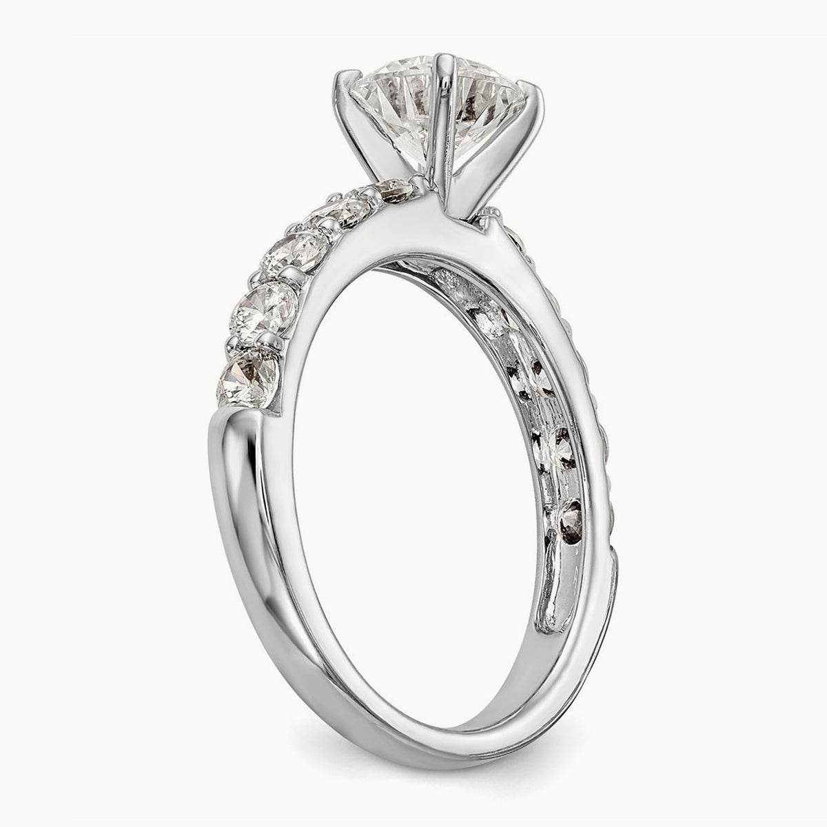 Peg Set Semi-Mount Engagement Ring — 7/8 ct, 7