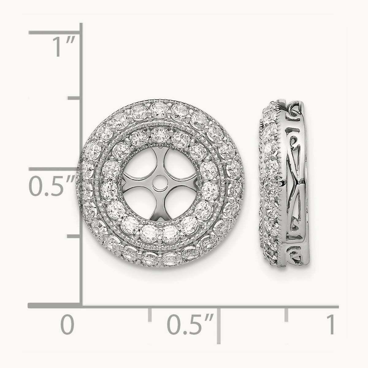 Fancy Diamond Earring Jackets — 16mm