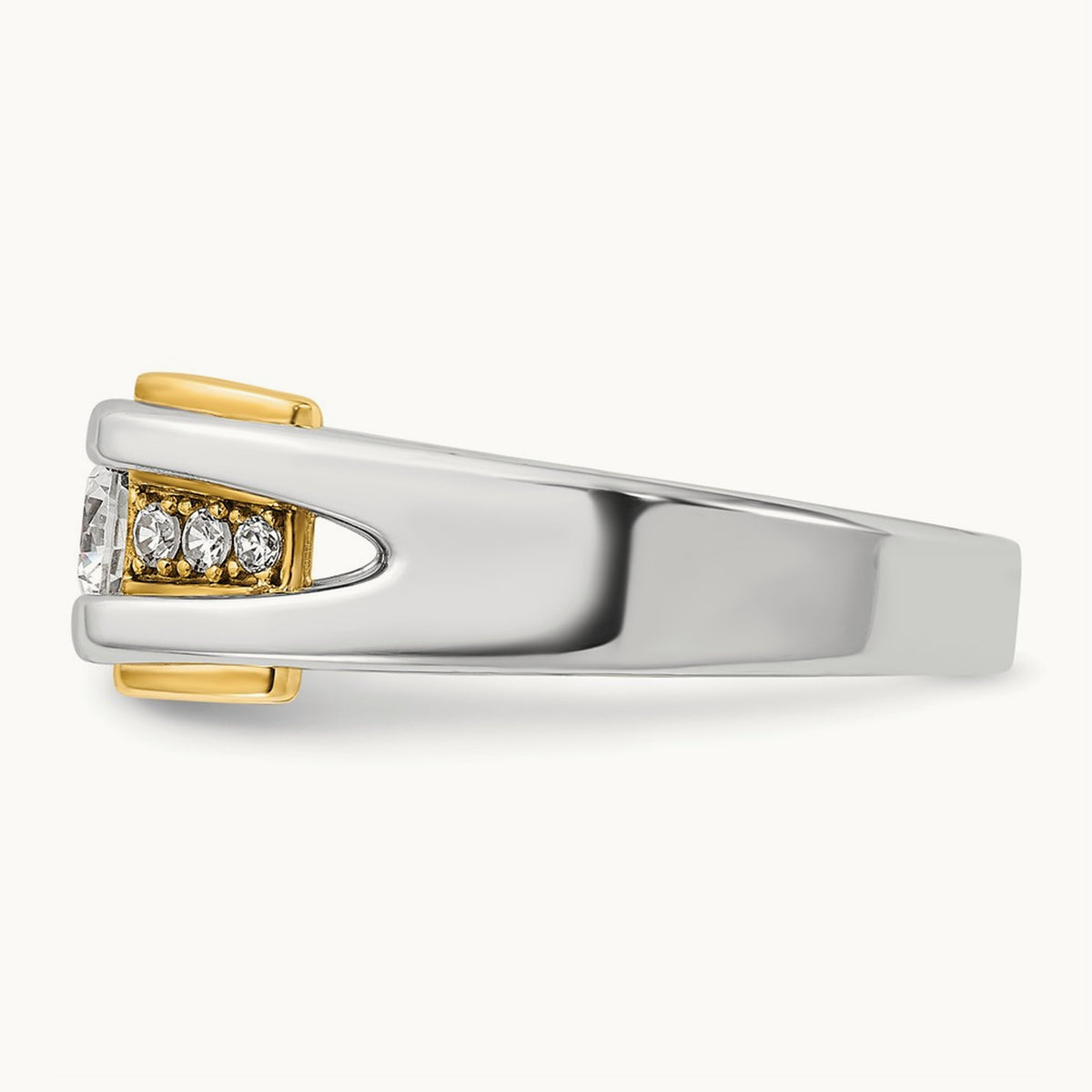 IBGoodman Men's Diamond Complete Ring, 14K Two-tone