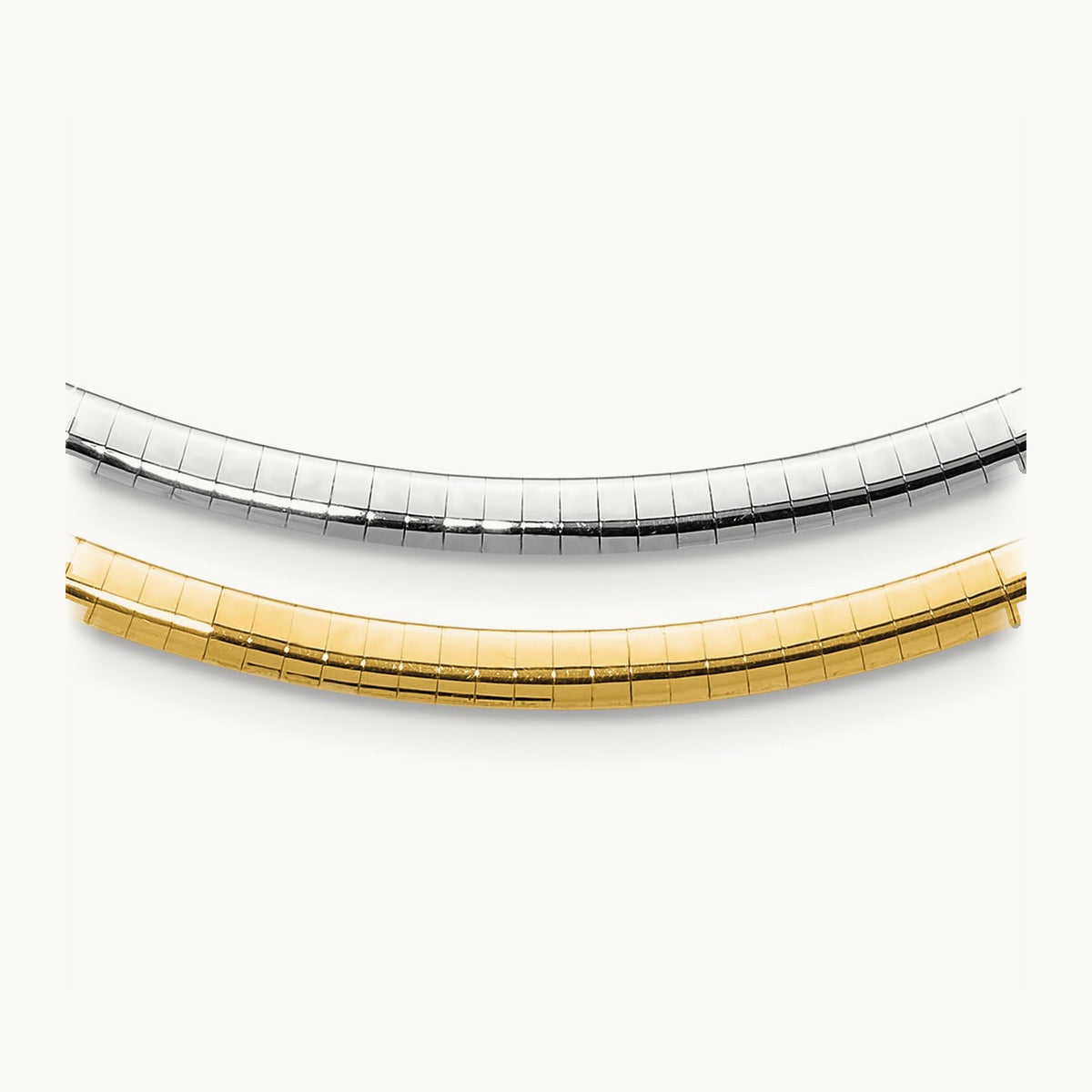 Lt Reversible Omega with extender Necklace — 16mm, 4mm