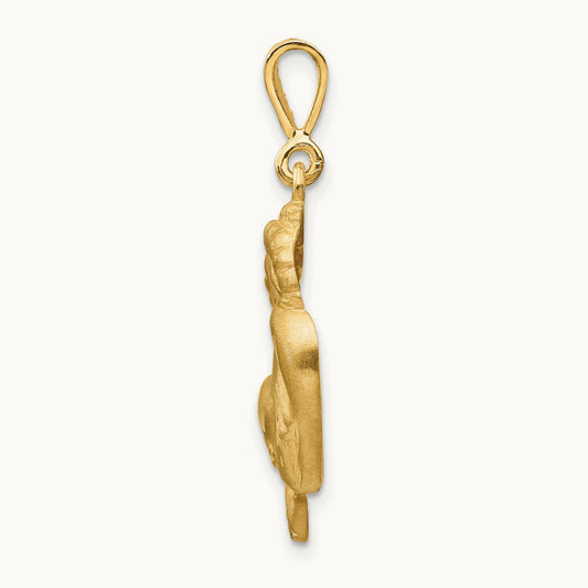Satin Diamond-cut Capricorn Zodiac Charm — photo set