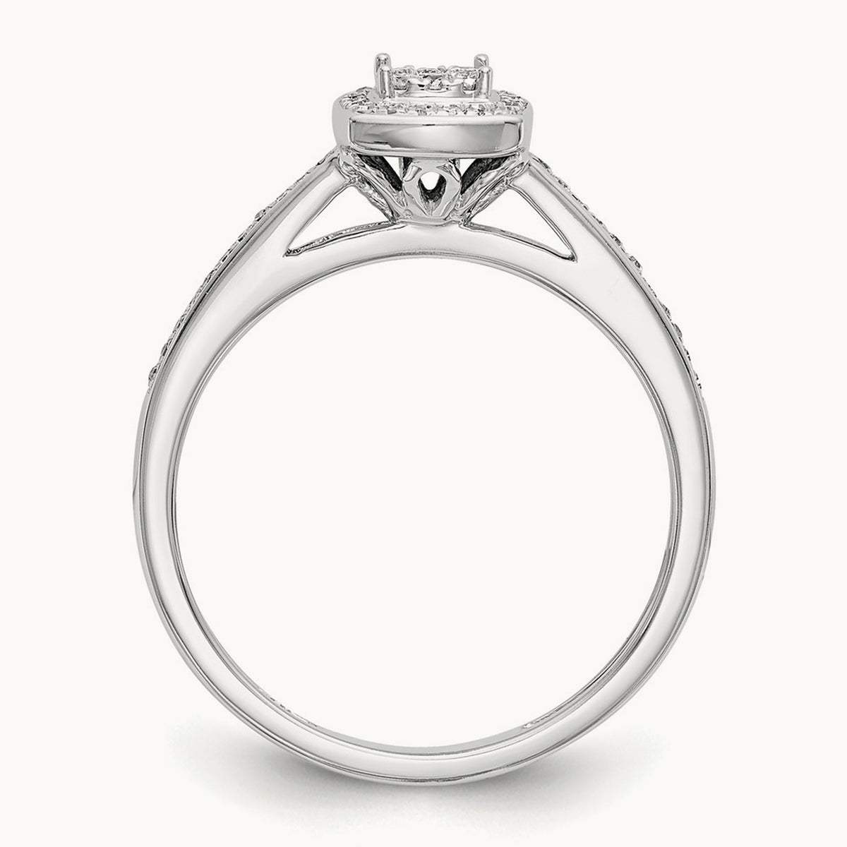 Cluster Engagement Ring, 0.20 ct tw Lab-Grown Diamond