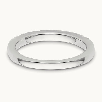 Diamond Wedding Band, 14K White Gold