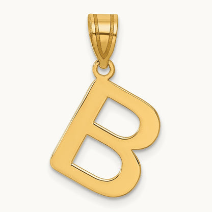 Polished Bubble Initial Pendant