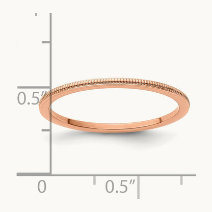 Milgrain Stackable Band — 10K Yellow Gold