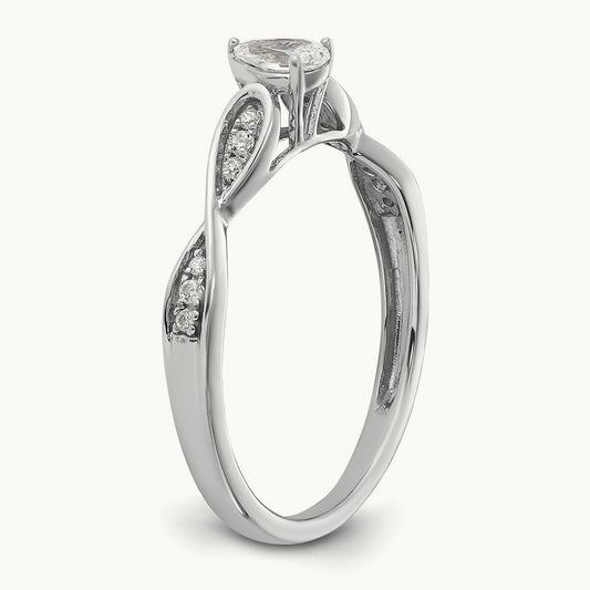 Semi-Mount Engagement Ring, 0.05 ct tw