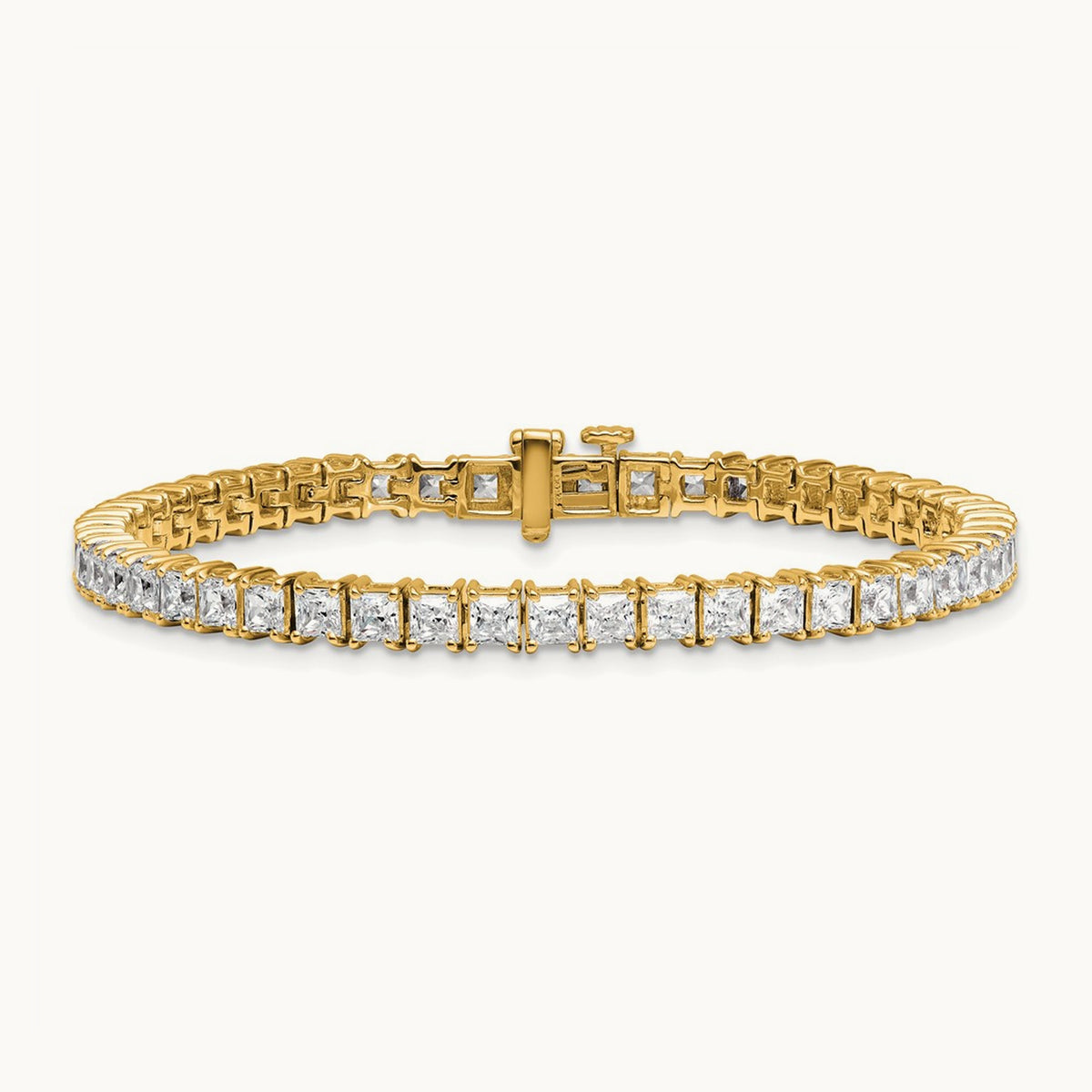 Princess Tennis Bracelet, 10.00 ct tw Lab-Grown Diamond — 14K Yellow Gold