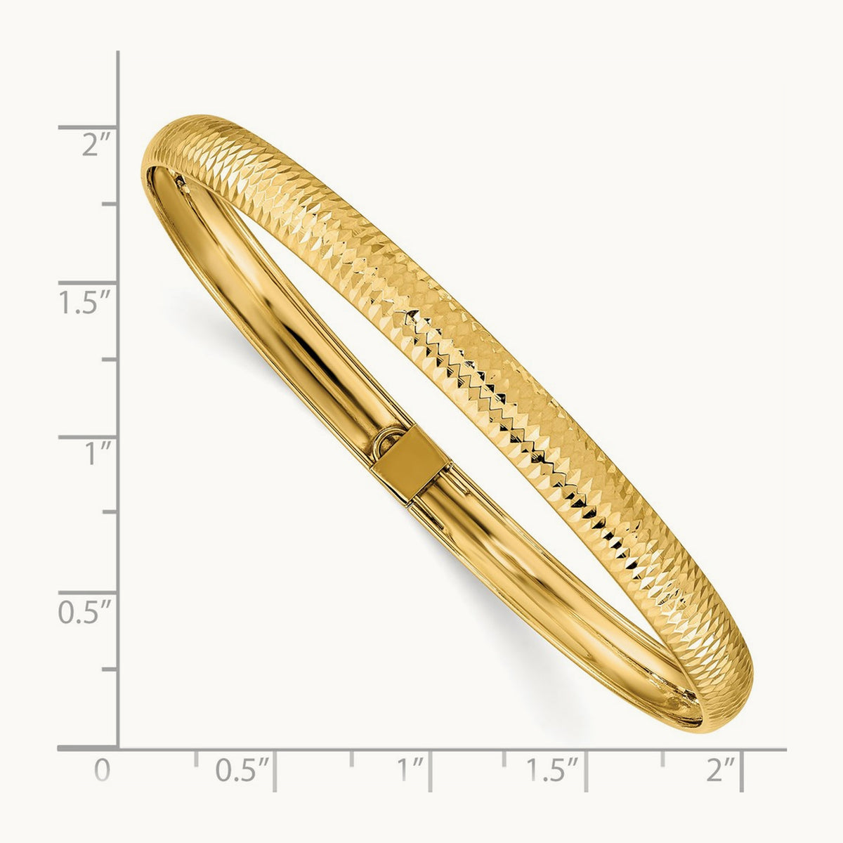 Textured Flexible Bangle, 14K