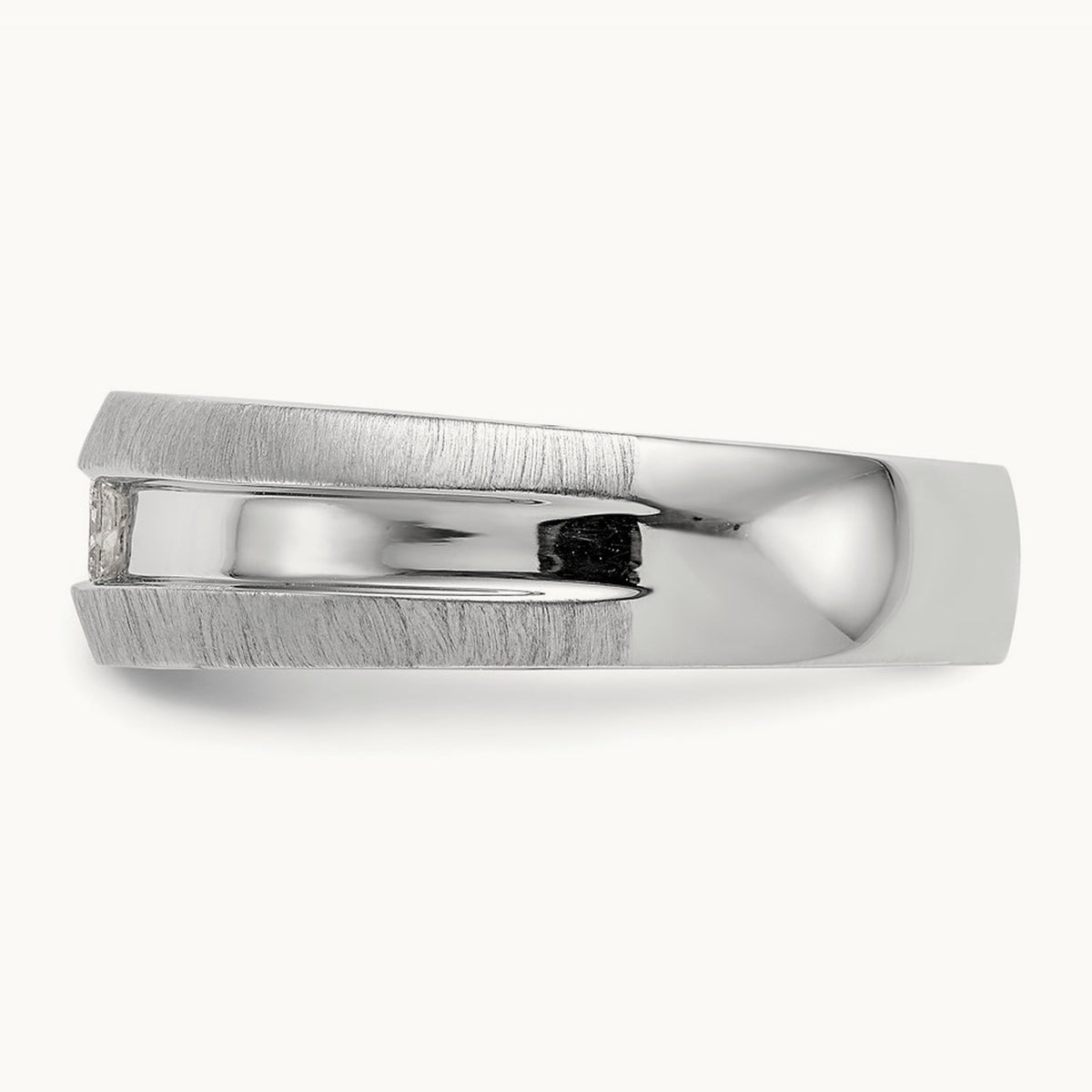 Diamond Men's Band, 14K White Gold