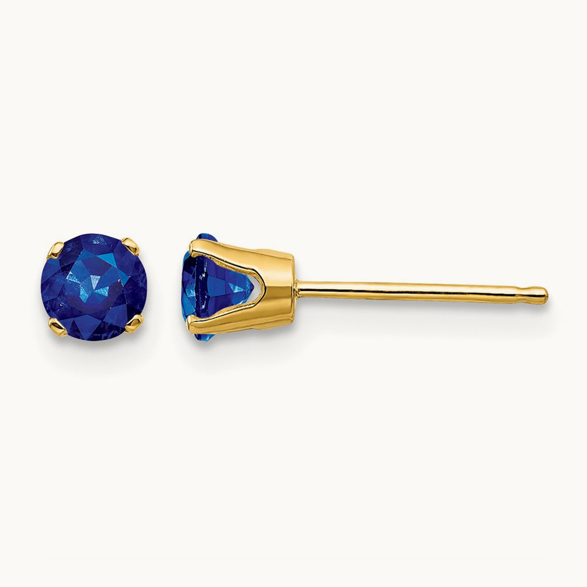 September/Sapphire Post Earrings — 4mm