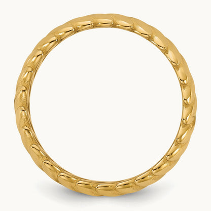 IB Goodman Men's Polished Twisted Ring, 6mm — 14K Yellow Gold