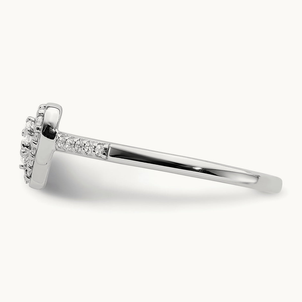 Diamond Cluster Complete Engagement Ring — photo set