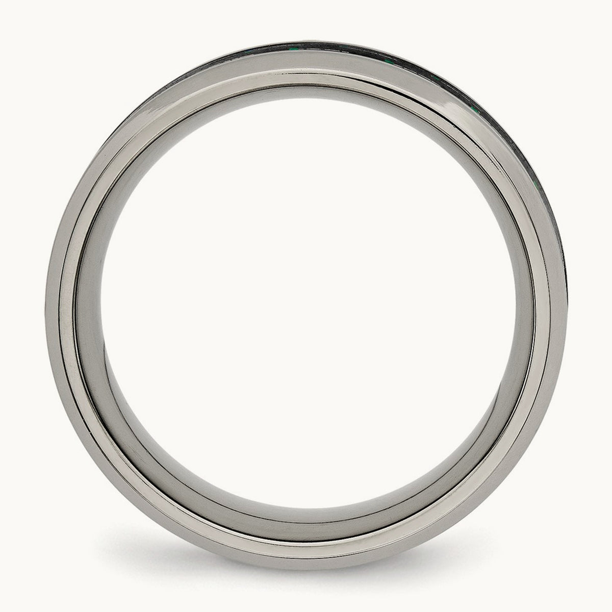 Polished with Black/Green Carbon Fiber Inlay Ring — photo set