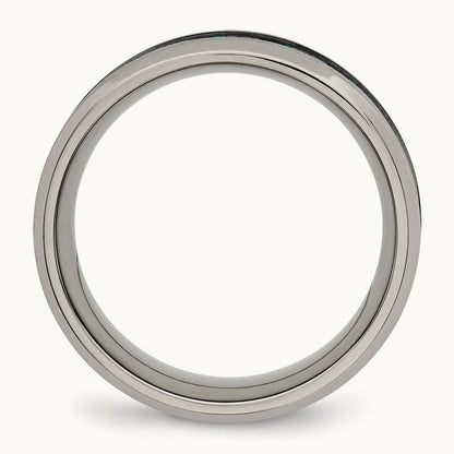 Polished with Black/Green Carbon Fiber Inlay Ring — photo set