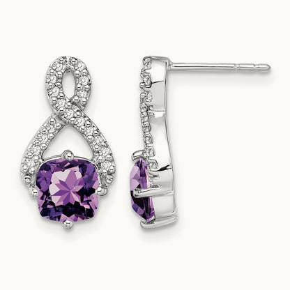 Amethyst and Diamond Earrings — photo set