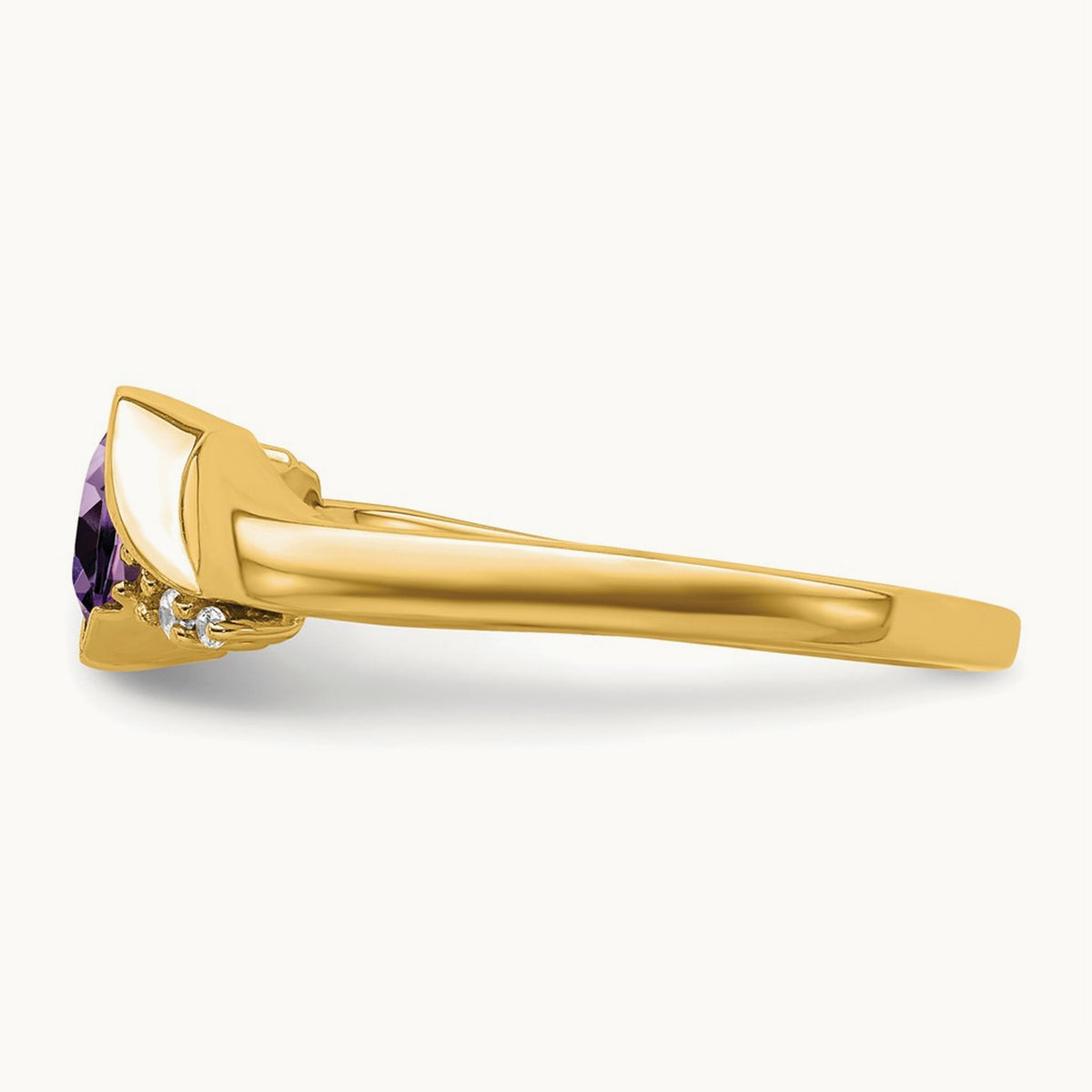 Amethyst and Diamond Ring, 14K