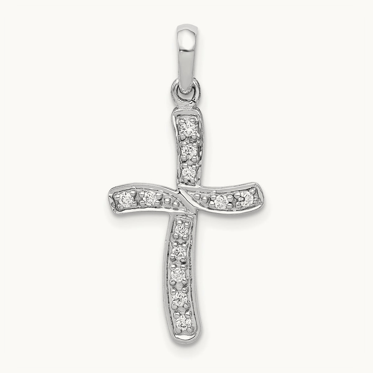 1/8ct. Diamond Cross Pendant — photo set