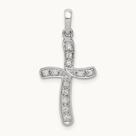 1/8ct. Diamond Cross Pendant — photo set