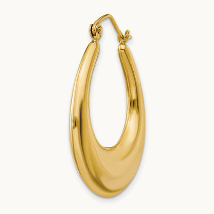 Single 14k Polished Hoop Earring