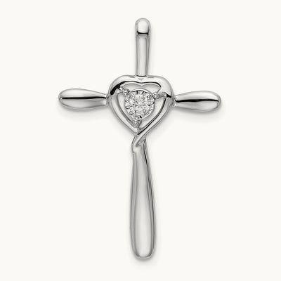 Diamond Slide Pendant, 14K White Gold