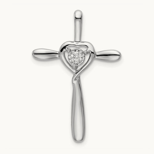 Diamond Slide Pendant, 14K White Gold