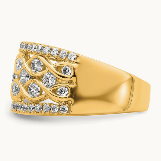 Fashion Band, 1.25 ct tw Lab-Grown Diamond — 14K Yellow Gold