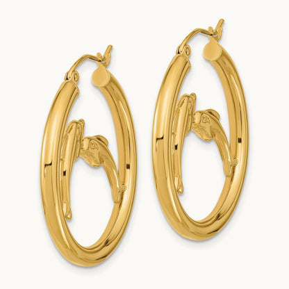 Polished Dolphins Hoop Earrings — photo set