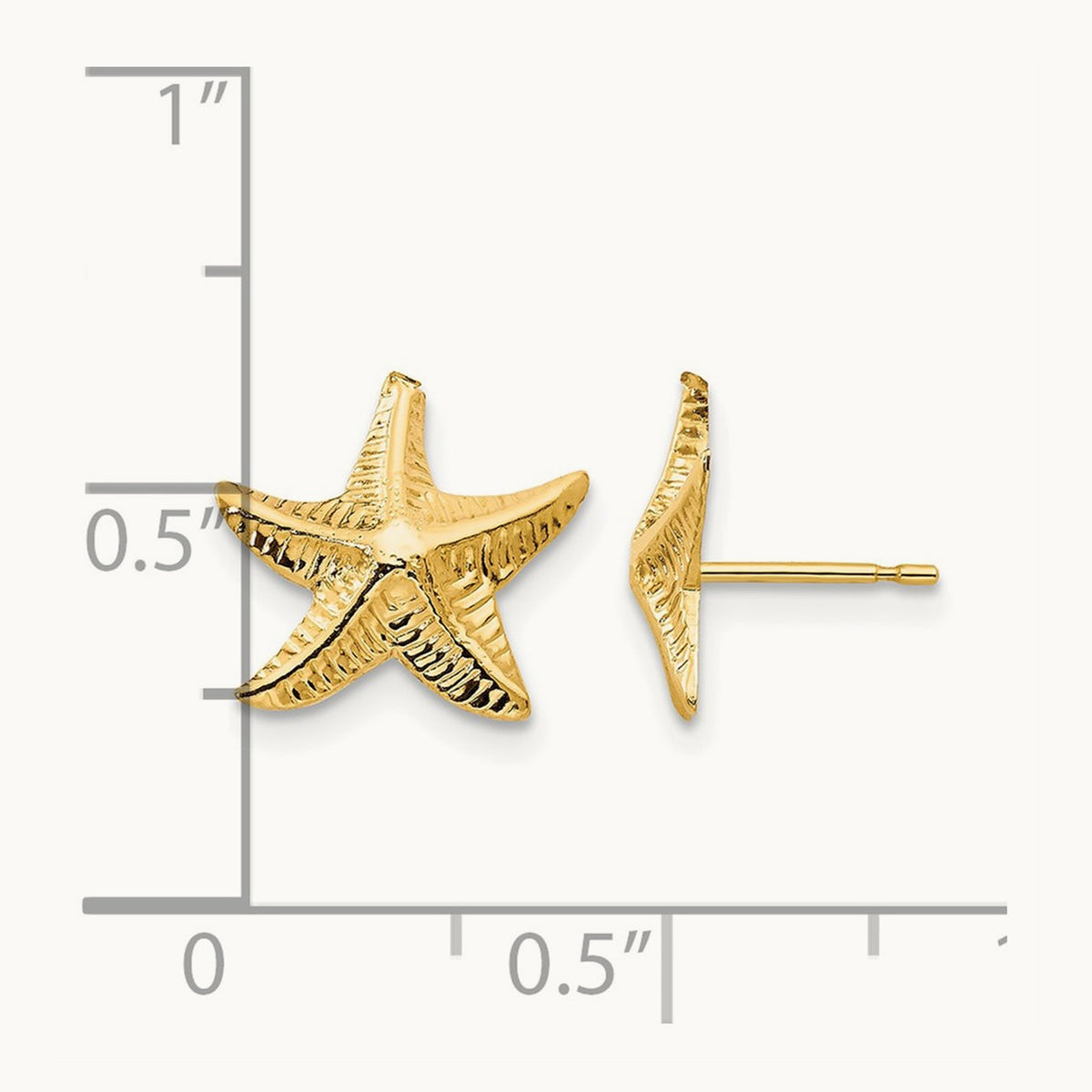 Starfish Post Earrings — 11mm