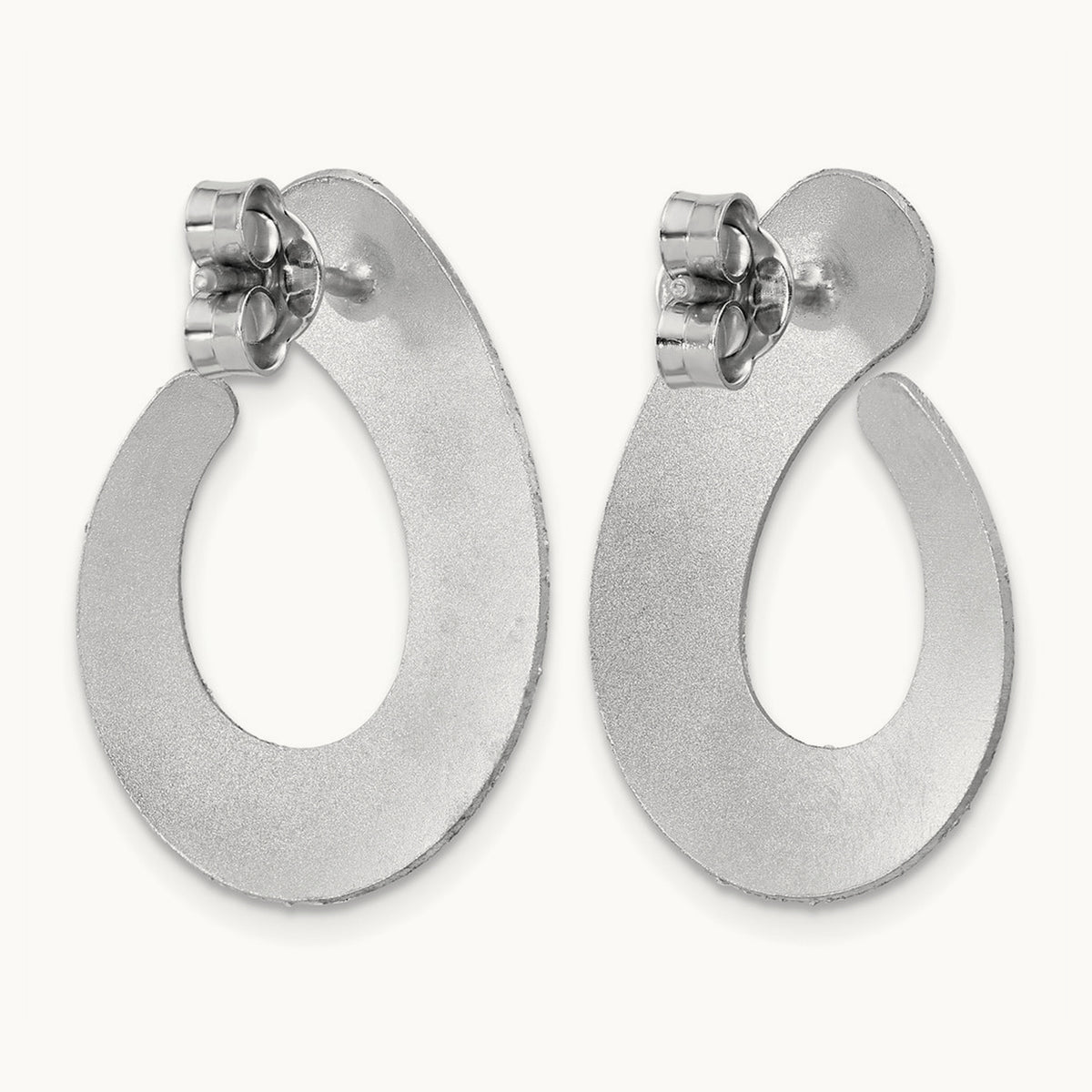 SS RH-plated Radiant Essence Textured Teardrop Post Earrings — Leslie's