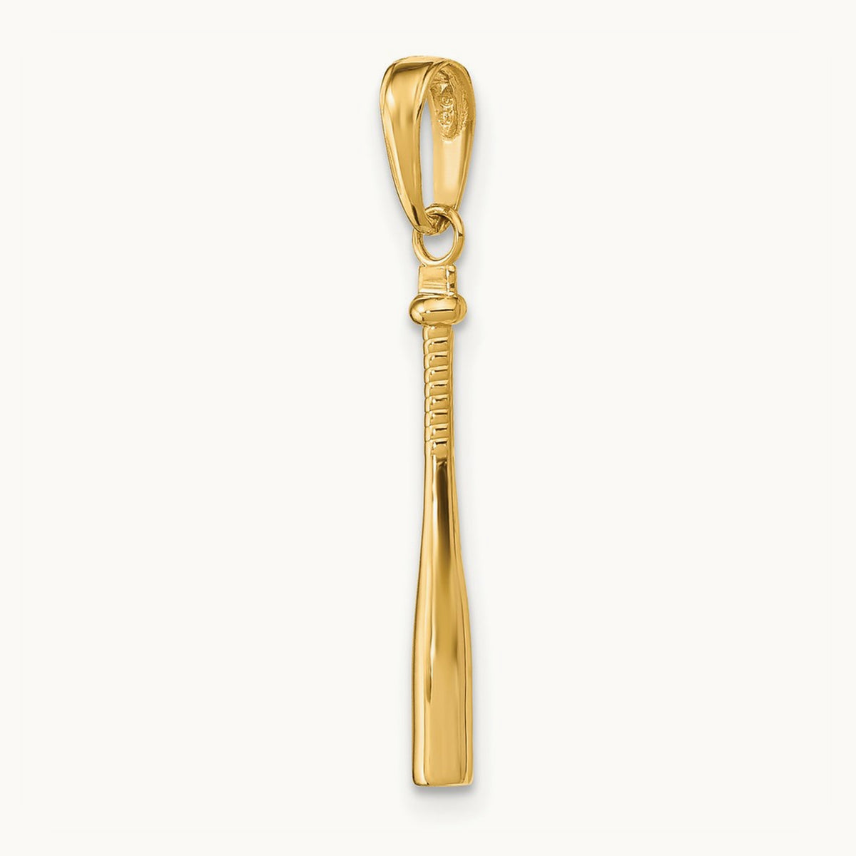 3-D Baseball Bat Pendant, 14K