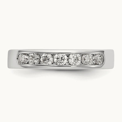 7- Stone Closed Channel Band Mounting, 2.6mm, 14K White Gold
