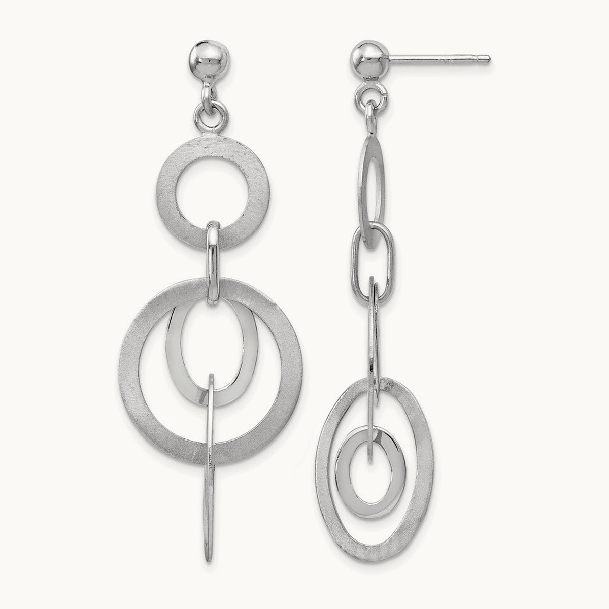 Polished and Brushed Dangle Earring — Leslie's — photo set