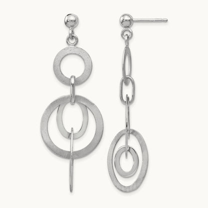 Polished and Brushed Dangle Earring — Leslie's — photo set