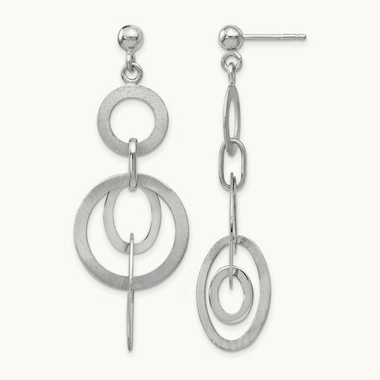 Polished and Brushed Dangle Earring — Leslie's — photo set