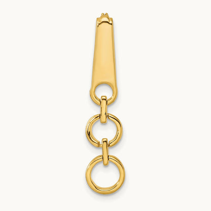Dangle Circle Chain Slide Pendant, 0.10 ct tw Lab-Grown Diamond