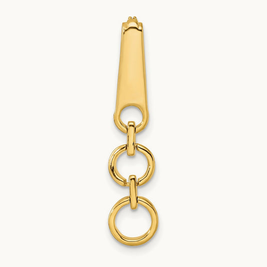 Dangle Circle Chain Slide Pendant, 0.10 ct tw Lab-Grown Diamond