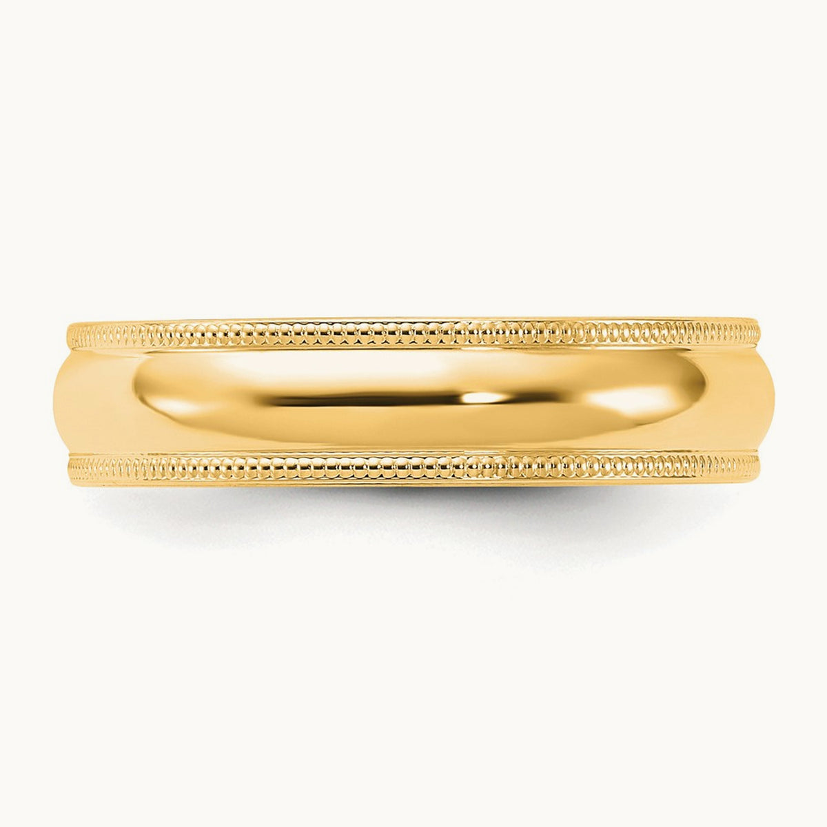 Milgrain Comfort Fit Band — 14K Yellow Gold, 5mm
