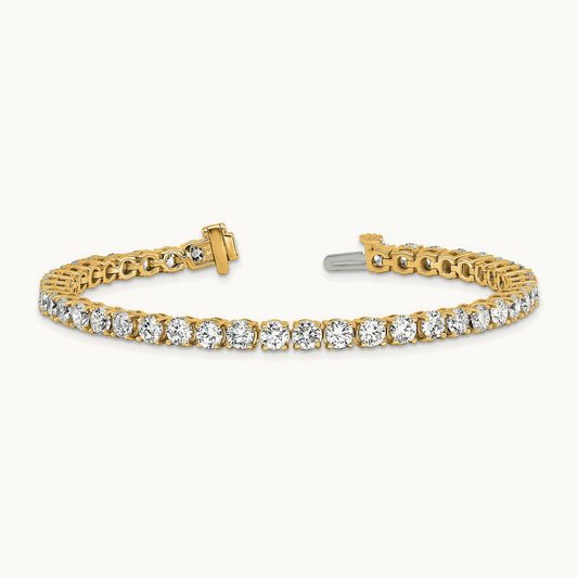 Tennis Bracelet, 9.00 ct tw Lab-Grown Diamond — 14K Yellow Gold