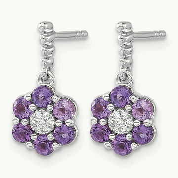 Amethyst and Diamond Earrings — photo set