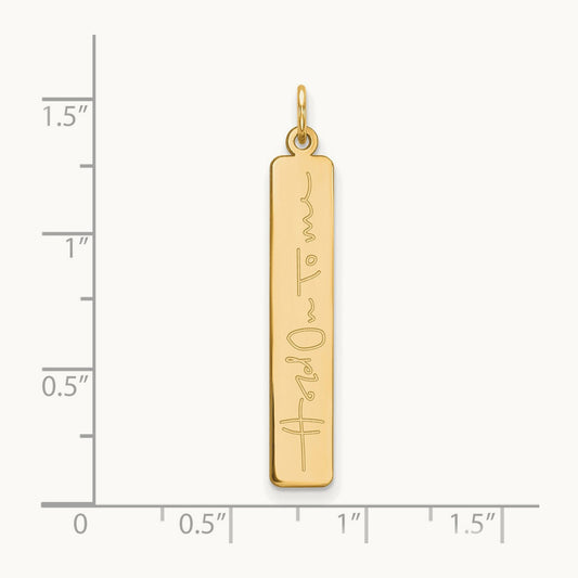 Signature Bar Charm, 14K Yellow Gold