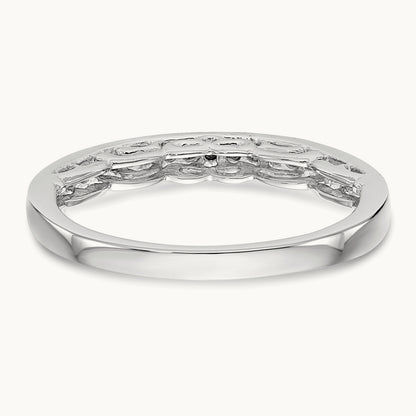 Round Diamond Wedding Band, 14K White Gold