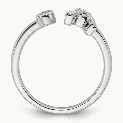 Initial A Adjustable Ring, 0.15 ct tw Lab-Grown Diamond
