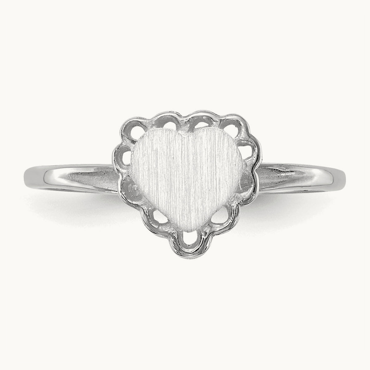 Open Back Heart Signet Ring — photo set
