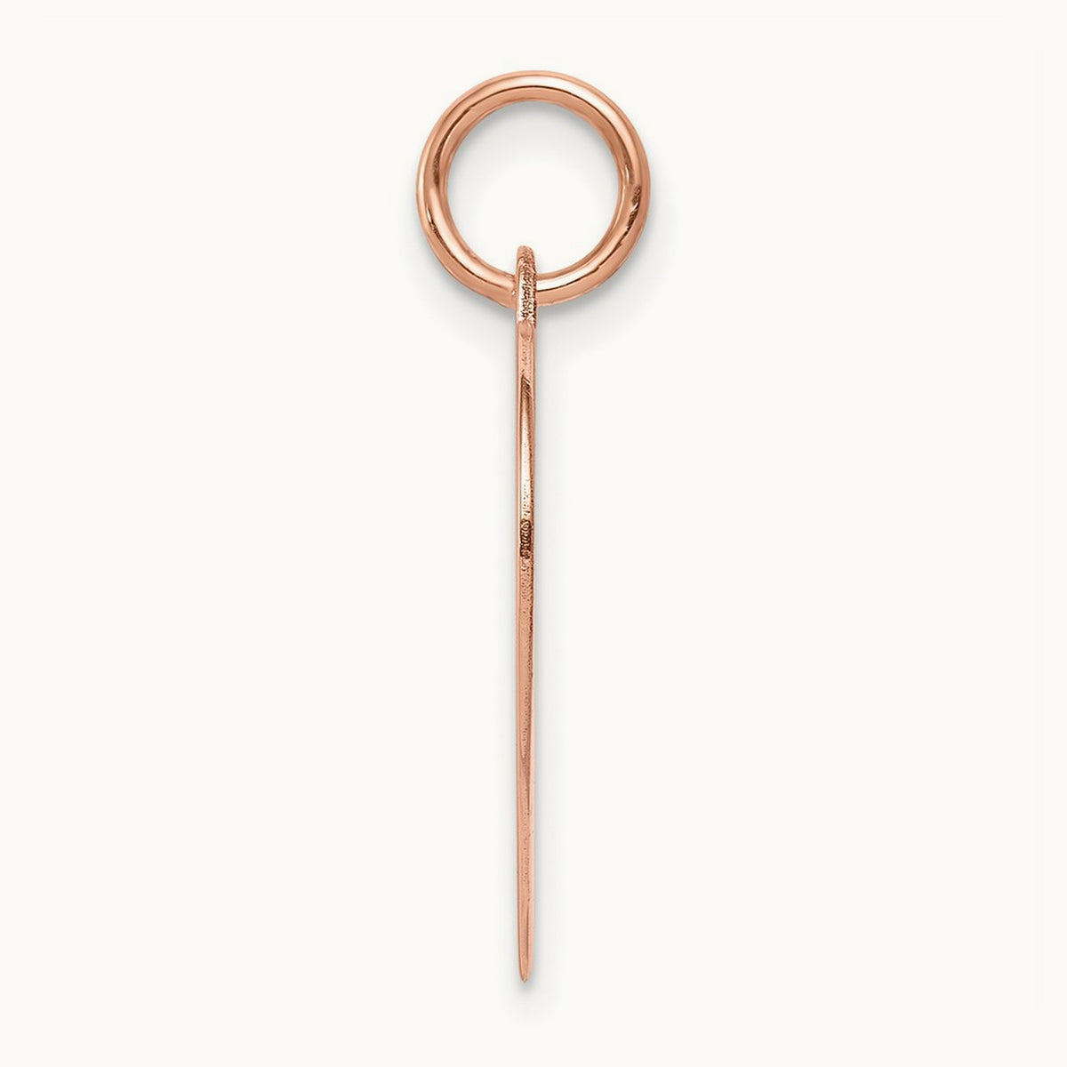 Heart Disc Charm, 14K Rose Gold